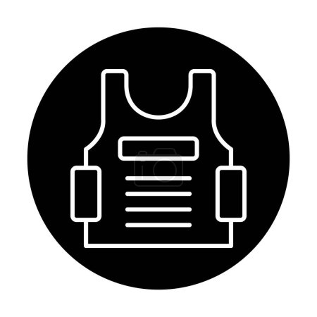 Bulletproof Vest web icon, vector illustration