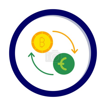 Ilustración de Icono de cambio de divisas, ilustración vectorial - Imagen libre de derechos