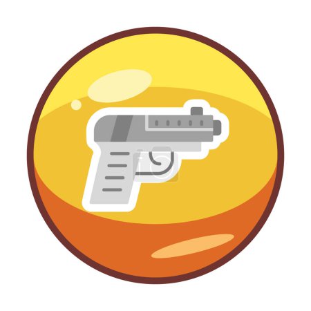 Téléchargez les illustrations : Revolver pistolet avec pièce - en licence libre de droit