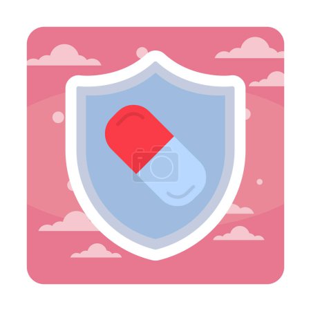Illustration for Medical shield icon vector illustration - Royalty Free Image