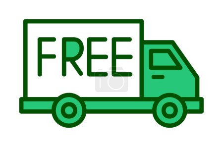 Illustration for Free delivery vector icon. flat style symbol. - Royalty Free Image