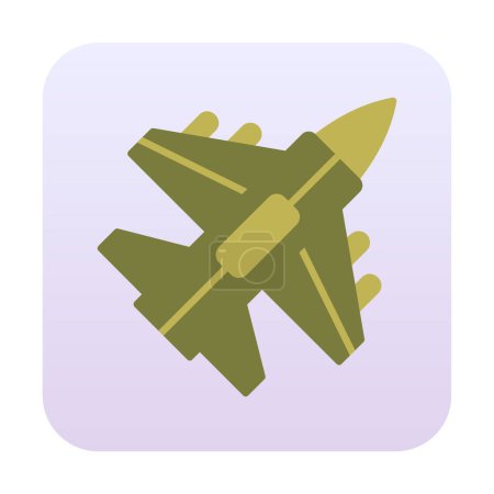 Téléchargez les photos : Icône Jet Fighter. Avion militaire volant. illustration vectorielle - en image libre de droit