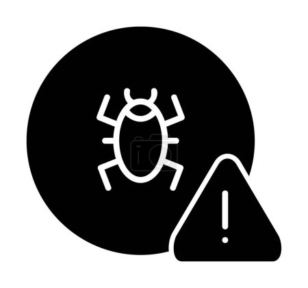 Téléchargez les illustrations : Illustration vectorielle d'icône de virus CD - en licence libre de droit