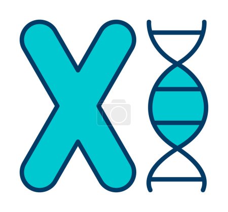 Illustration for Flat Chromosome icon vector illustration - Royalty Free Image