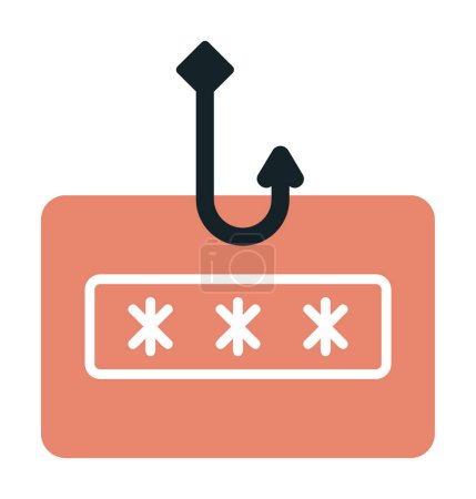 Ilustración de Simple plano phishing icono vector - Imagen libre de derechos