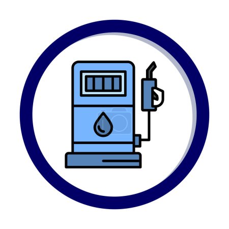 Ilustración de Refuel plano icono vector ilustración - Imagen libre de derechos