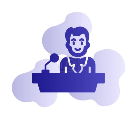 Illustration for Lecture vector illustration. flat style. - Royalty Free Image
