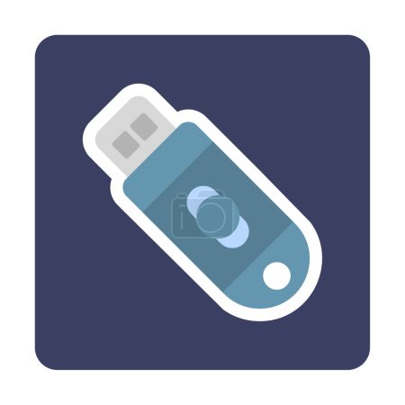 Illustration for Vector illustration of usb flash drive icon - Royalty Free Image