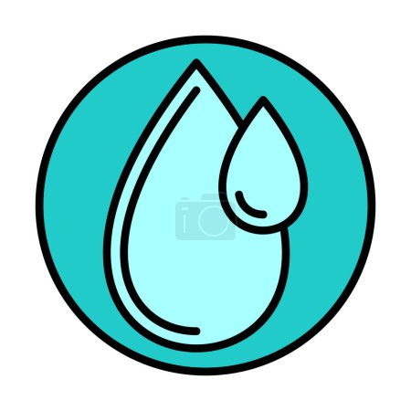 Ilustración de Icono web gota de agua, ilustración de vectores - Imagen libre de derechos