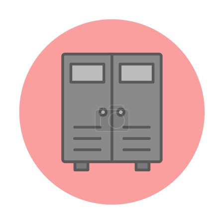 Illustration for Lockers web icon, vector illustration - Royalty Free Image