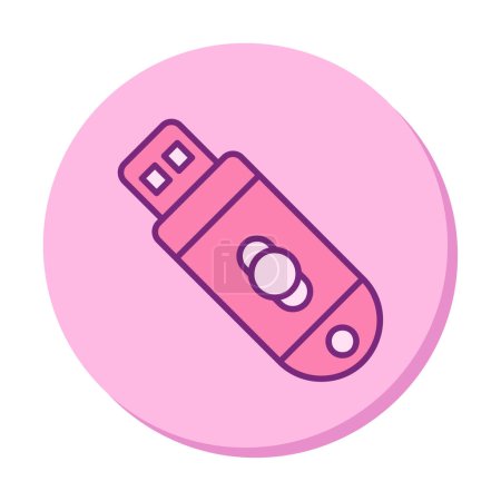 Ilustración de Ilustración vectorial del icono de la unidad flash USB - Imagen libre de derechos