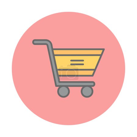 Illustration for Shopping cart icon, vector illustration simple design - Royalty Free Image