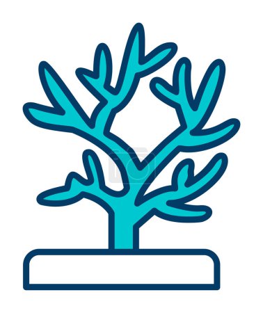 Téléchargez les illustrations : Illustration vectorielle icône corail - en licence libre de droit