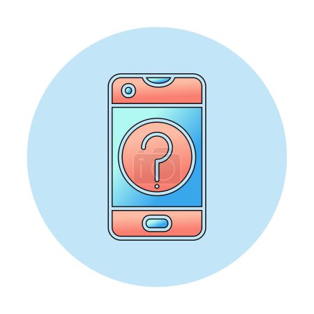 Illustration for Help or mobile support icon, vector illustration - Royalty Free Image