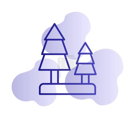 Illustration for Forest icon vector illustration - Royalty Free Image