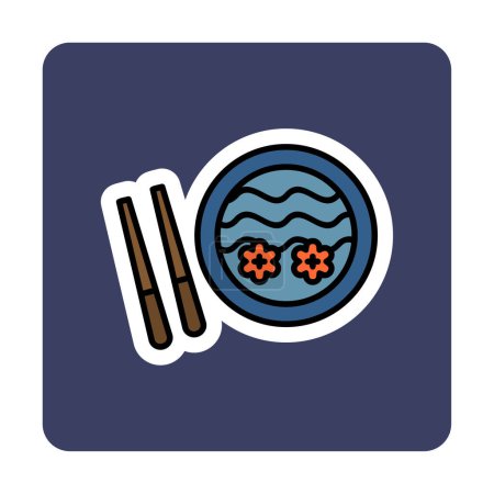Illustration for Ramen web icon, vector illustration - Royalty Free Image