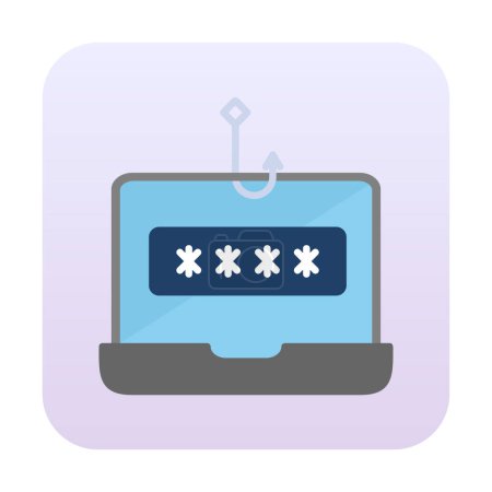 Ilustración de Simple plano phishing icono vector - Imagen libre de derechos