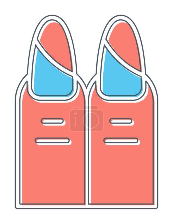 Illustration for Two nails web icon, vector illustration - Royalty Free Image