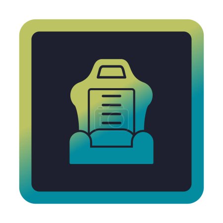Illustration for Car Seat icon, vector illustration - Royalty Free Image