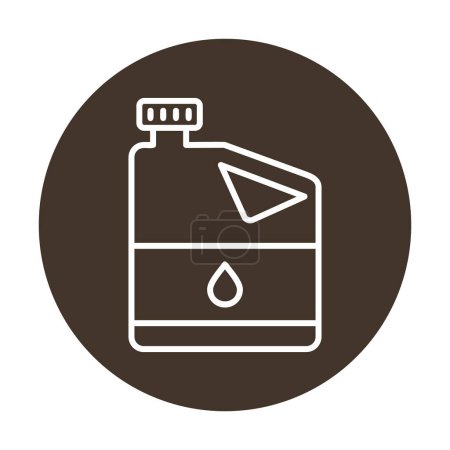 Téléchargez les illustrations : Baril d'huile vecteur plat icône couleur - en licence libre de droit