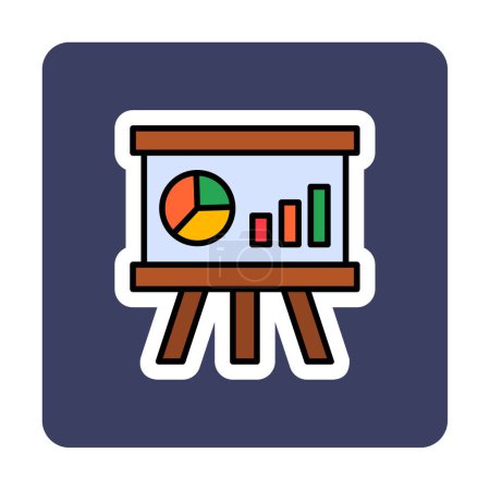 Illustration for Vector illustration of WhiteBoard icon - Royalty Free Image