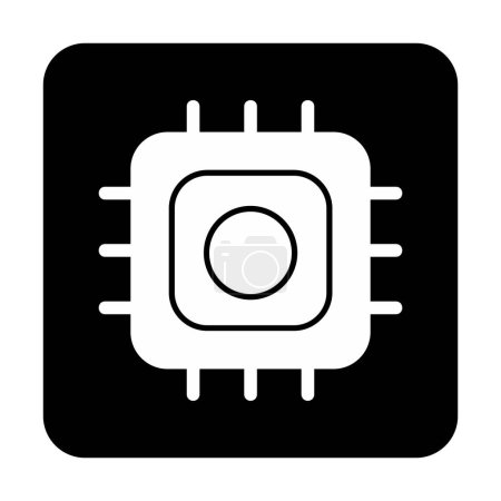 Illustration for Simple Processor  line vector icon - Royalty Free Image