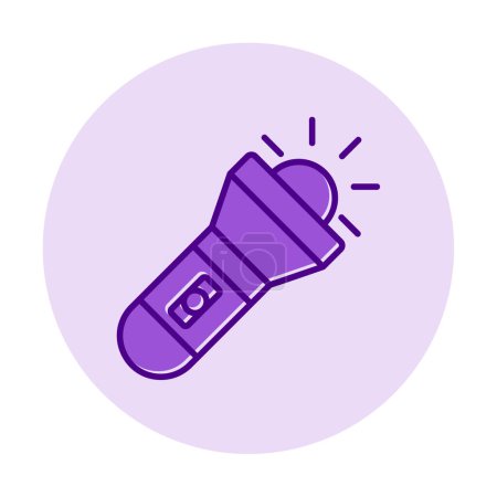 Illustration for Flashlight color icon, vector illustration - Royalty Free Image
