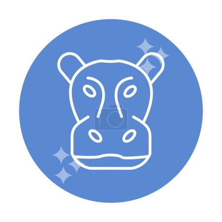 Illustration for Hippopotamus head icon vector illustration - Royalty Free Image