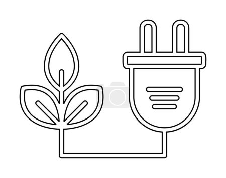 Illustration for Simple Biomass eco energy icon, vector illustration - Royalty Free Image