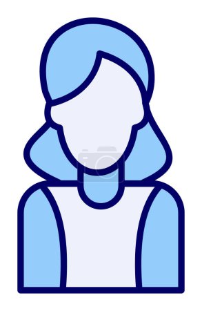 Illustration for Woman avatar icon, vector illustration - Royalty Free Image