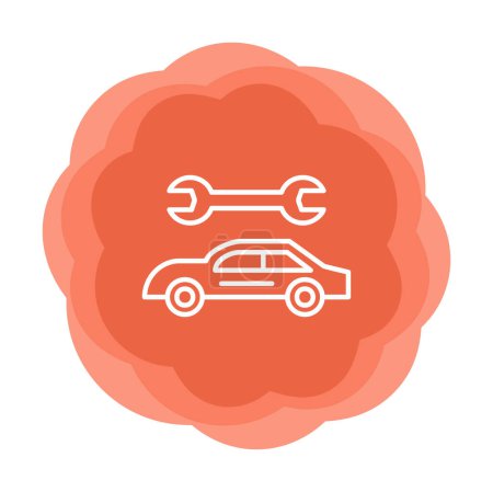 Téléchargez les illustrations : Icône de réparation automobile illustration vectorielle - en licence libre de droit
