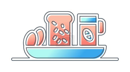 Ilustración de Vector ilustración de alimentos icono plano - Imagen libre de derechos