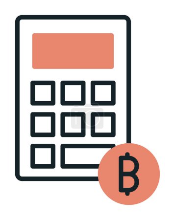 Ilustración de Calculadora criptomoneda icono web ilustración simple - Imagen libre de derechos