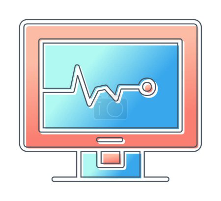 Photo for Simple Cardiogram icon, vector illustration - Royalty Free Image
