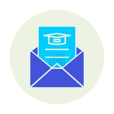 Illustration for Mail education icon, vector illustration - Royalty Free Image