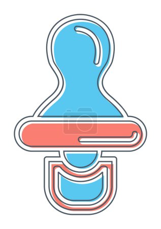 Baby pacifier line icon. linear style sign  web design.