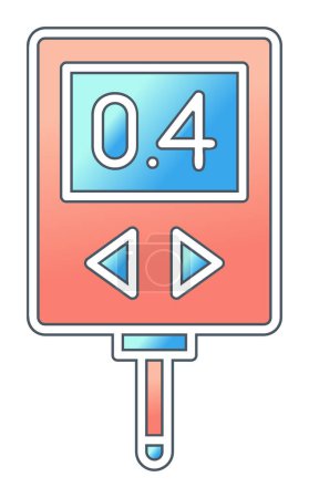 Illustration for Flat simple Glucometer icon  vector illustration - Royalty Free Image