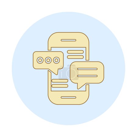 Illustration for Simple smartphone Chatting icon, vector illustration - Royalty Free Image