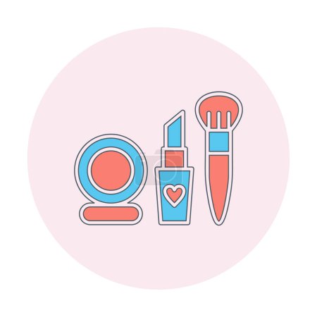 Téléchargez les illustrations : Outils de maquillage icône web, illustration vectorielle - en licence libre de droit