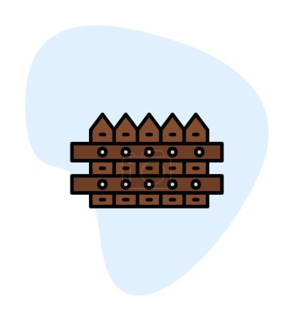 Ilustración de Valla icono web, vector de ilustración - Imagen libre de derechos