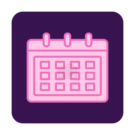 Illustration for Calendar web icon vector illustration - Royalty Free Image
