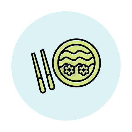 Ilustración de Ramen icono web, ilustración vectorial - Imagen libre de derechos