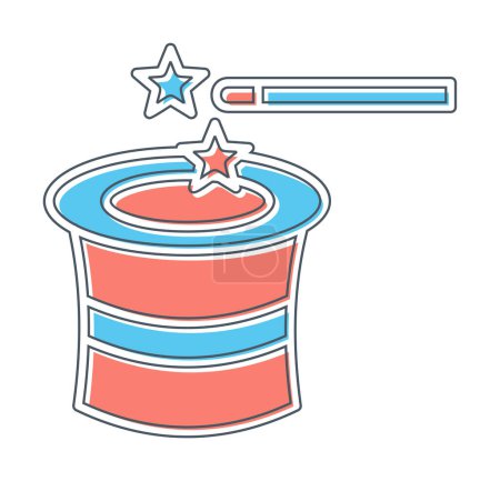 Illustration for Simple Magic Hat icon, vector illustration - Royalty Free Image