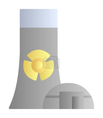 Illustration for Nuclear Power Plant icon vector illustration graphic design - Royalty Free Image