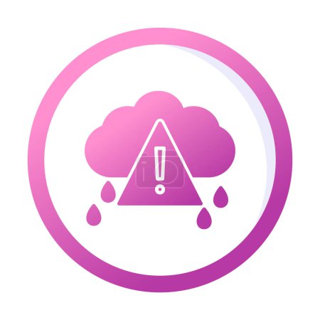 Ilustración de Simple icono de alerta meteorológica, ilustración vectorial - Imagen libre de derechos