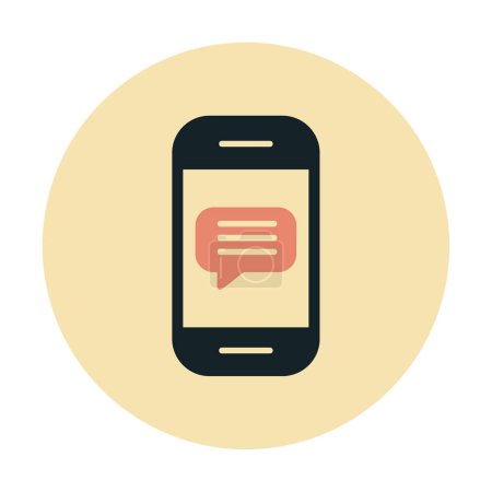 Illustration for Chat icon vector illustration. Phone Message - Royalty Free Image