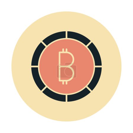 Illustration for Simple bitcoin icon, vector illustration - Royalty Free Image