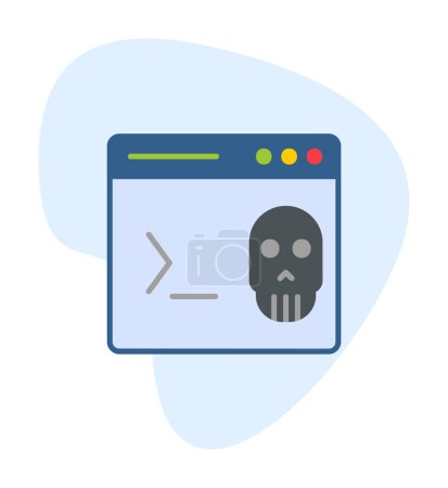 Illustration for Computer terminal icon, vector illustration simple design - Royalty Free Image