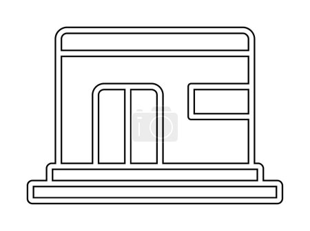 Ilustración de Bunker icono plano vector ilustración - Imagen libre de derechos