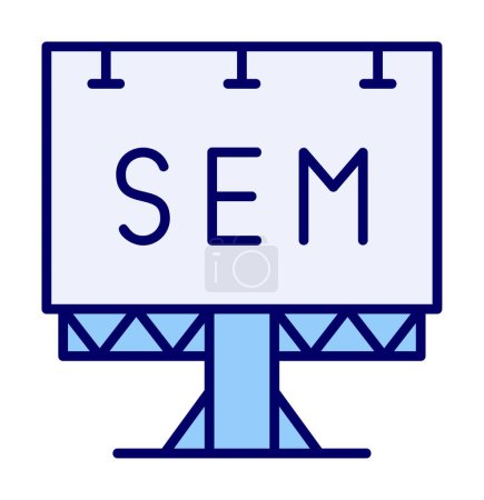Ilustración de Ilustración vectorial del icono de la cartelera con SEM - Imagen libre de derechos